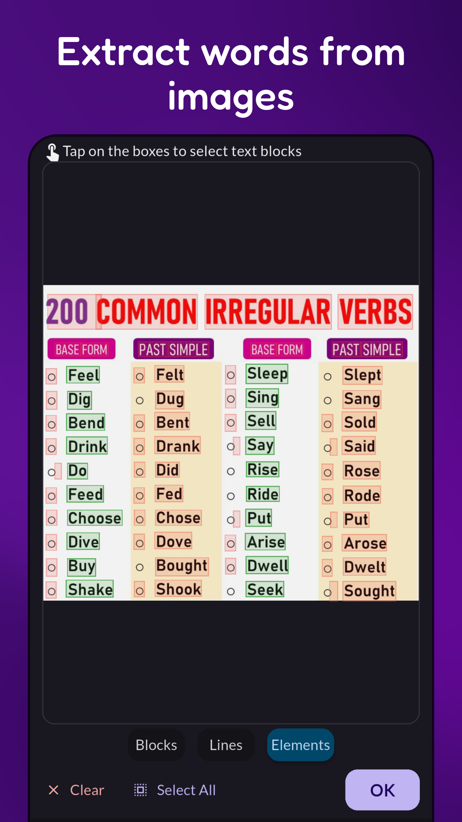 Image extraction view